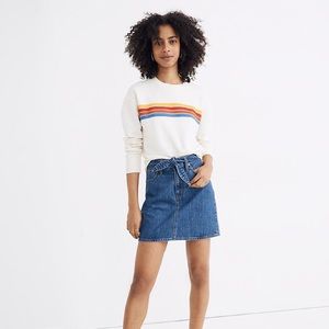 Madewell Rigid Denim Straight Mini Skirt in Haydel